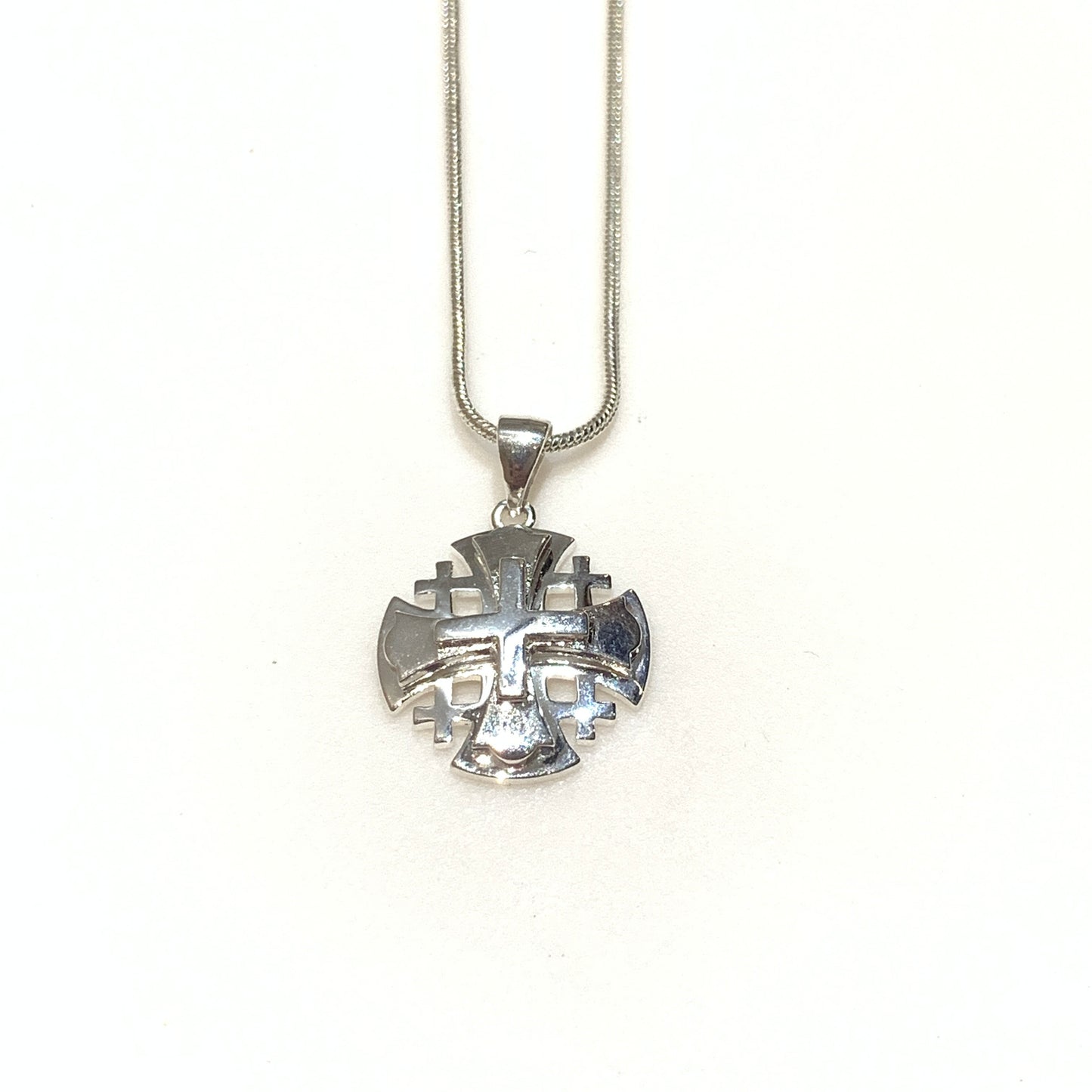 Stainless Steel Jerusalem Cross Necklace