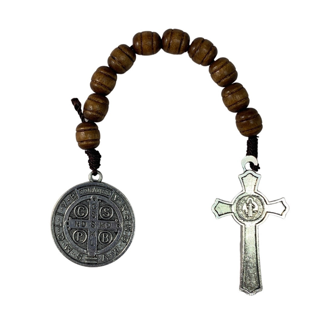 Wood St. Benedict Pocket Decade Rosary
