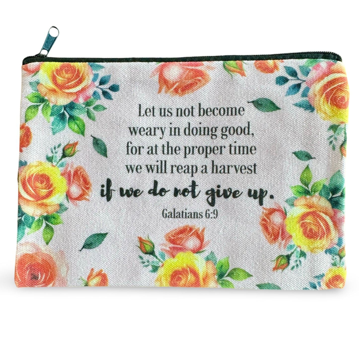 Colorful Bible Verse Zipper Pouches of Assorted Designs