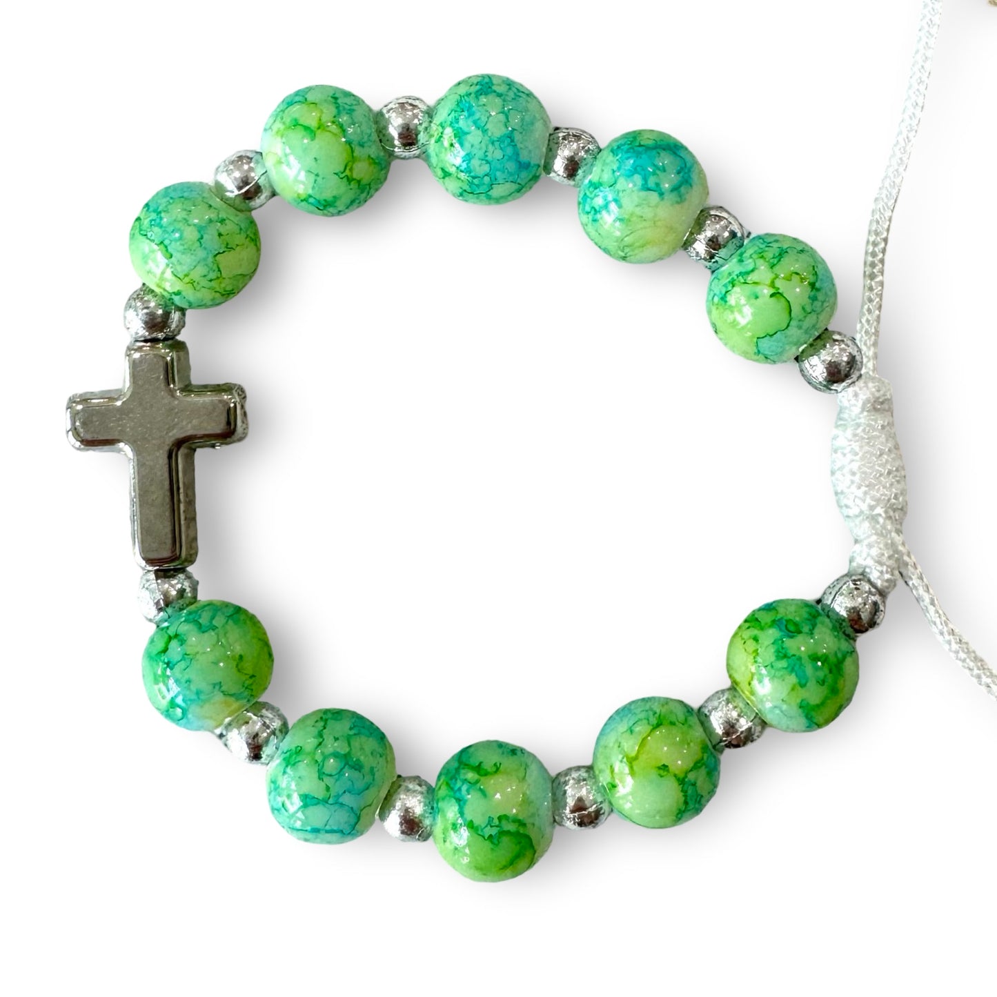 Cross Marble Decade Bracelet