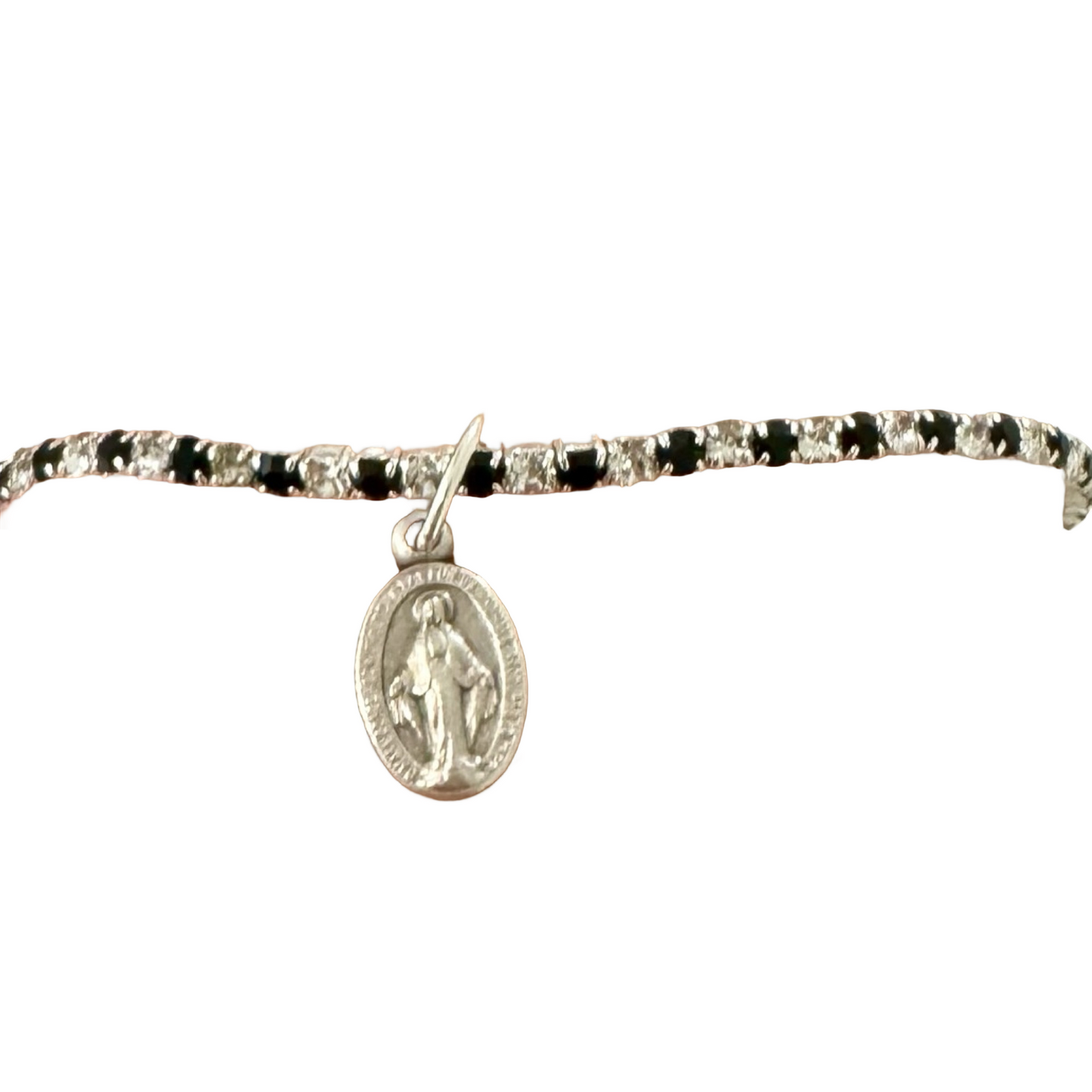 Miraculous Medal Rhinestone Bracelet