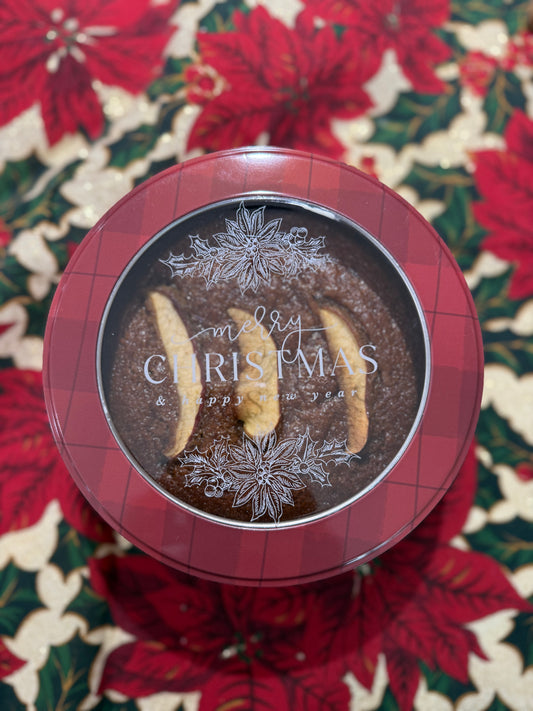 Christmas Breads - 6.7” Circular Red Merry Christmas Tin - SCTJM Nazareth Bakery