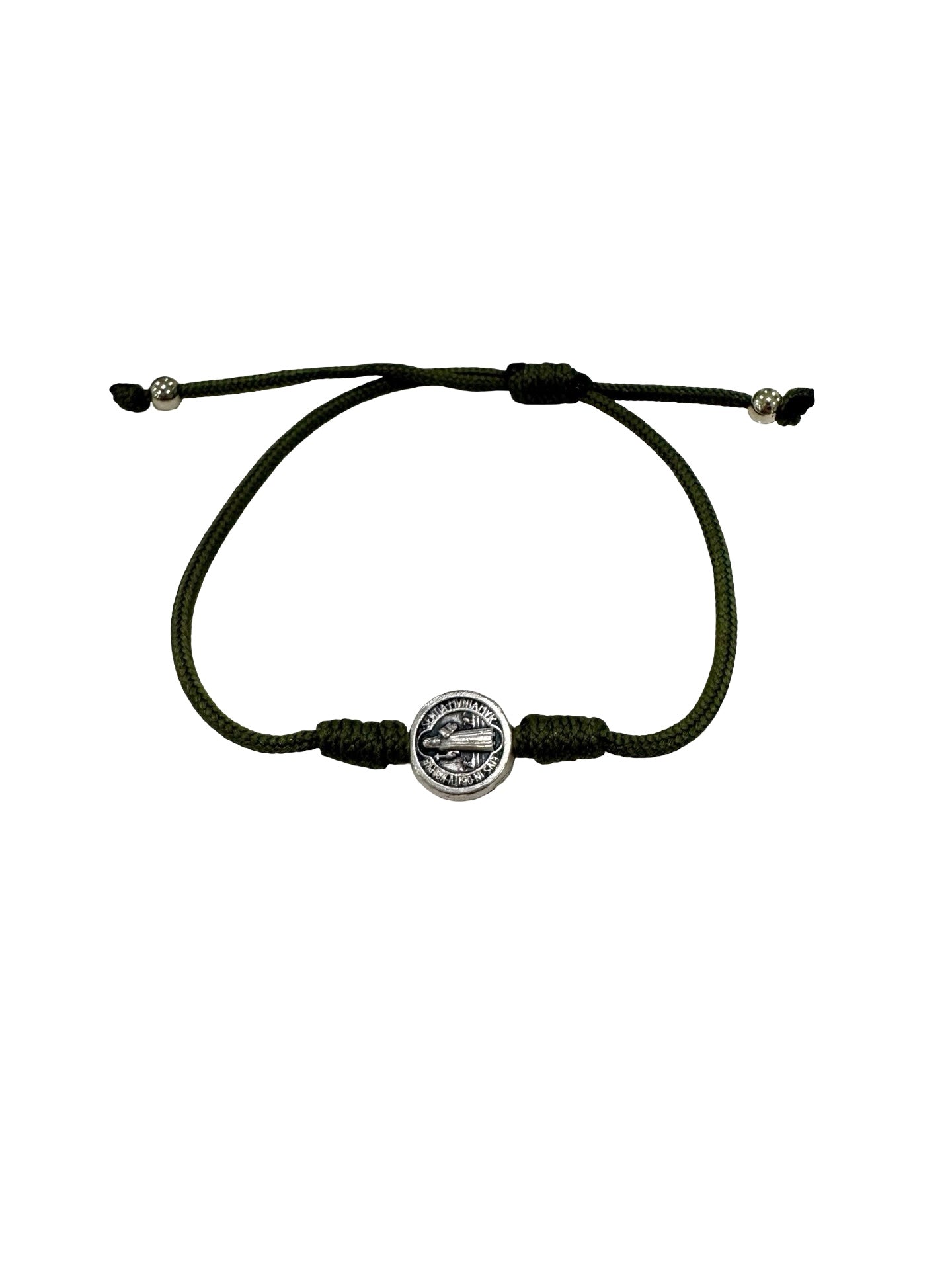 St. Benedict Medal Cord Bracelet of Assorted Colors