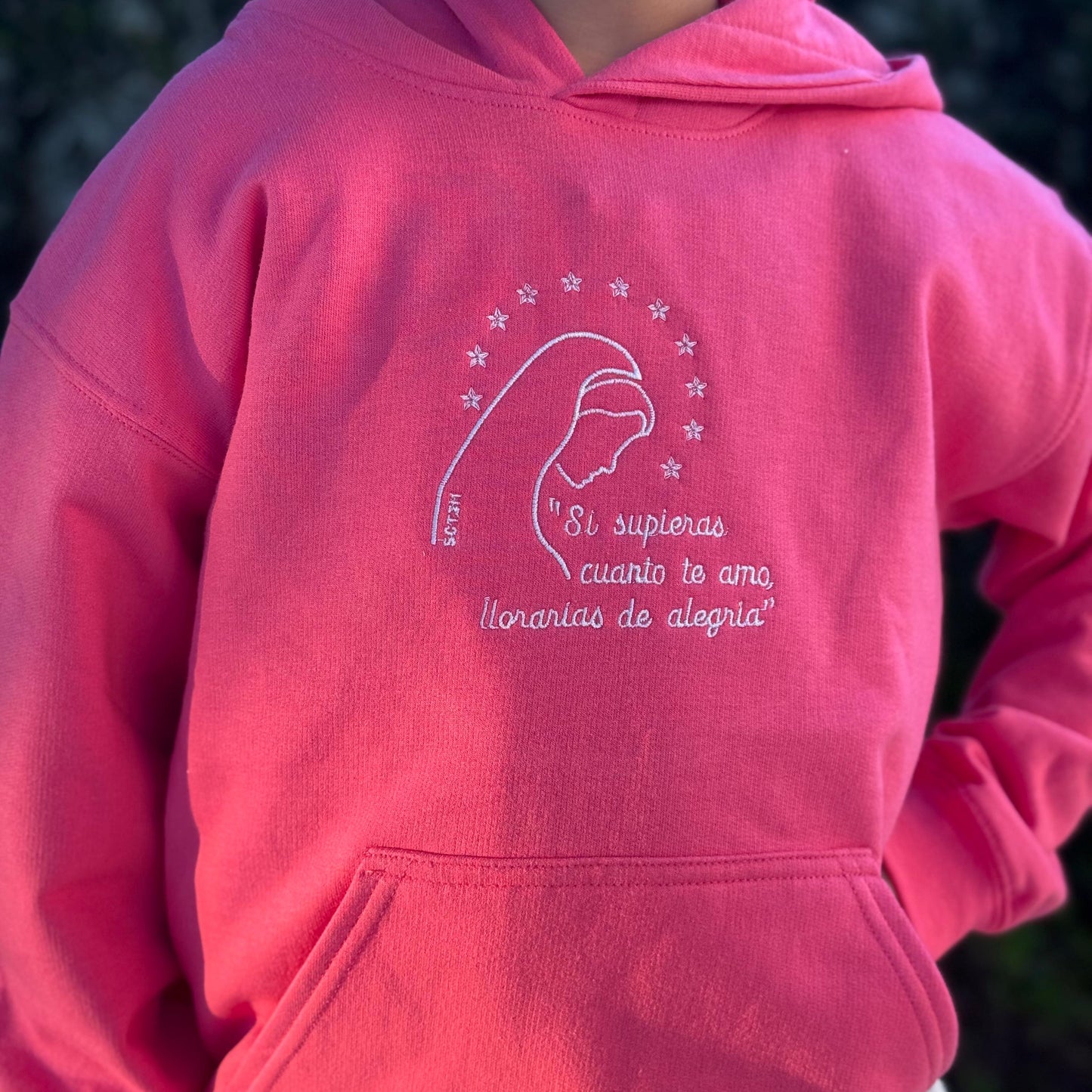 Love of Our Lady Embroidered Hoodies for Kids by SCTJM