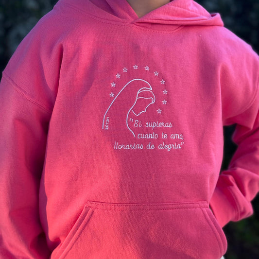 Love of Our Lady Embroidered Hoodies for Kids by SCTJM