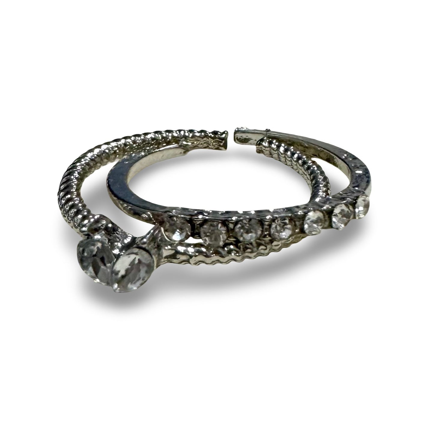 Jeweled Heart Ring Set