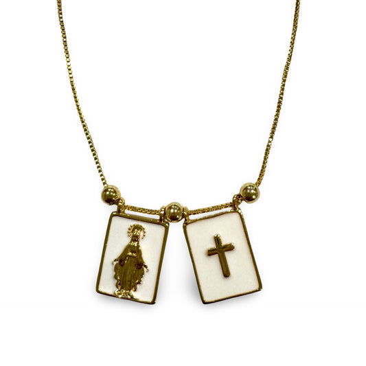 White Cross and Marian Scapular