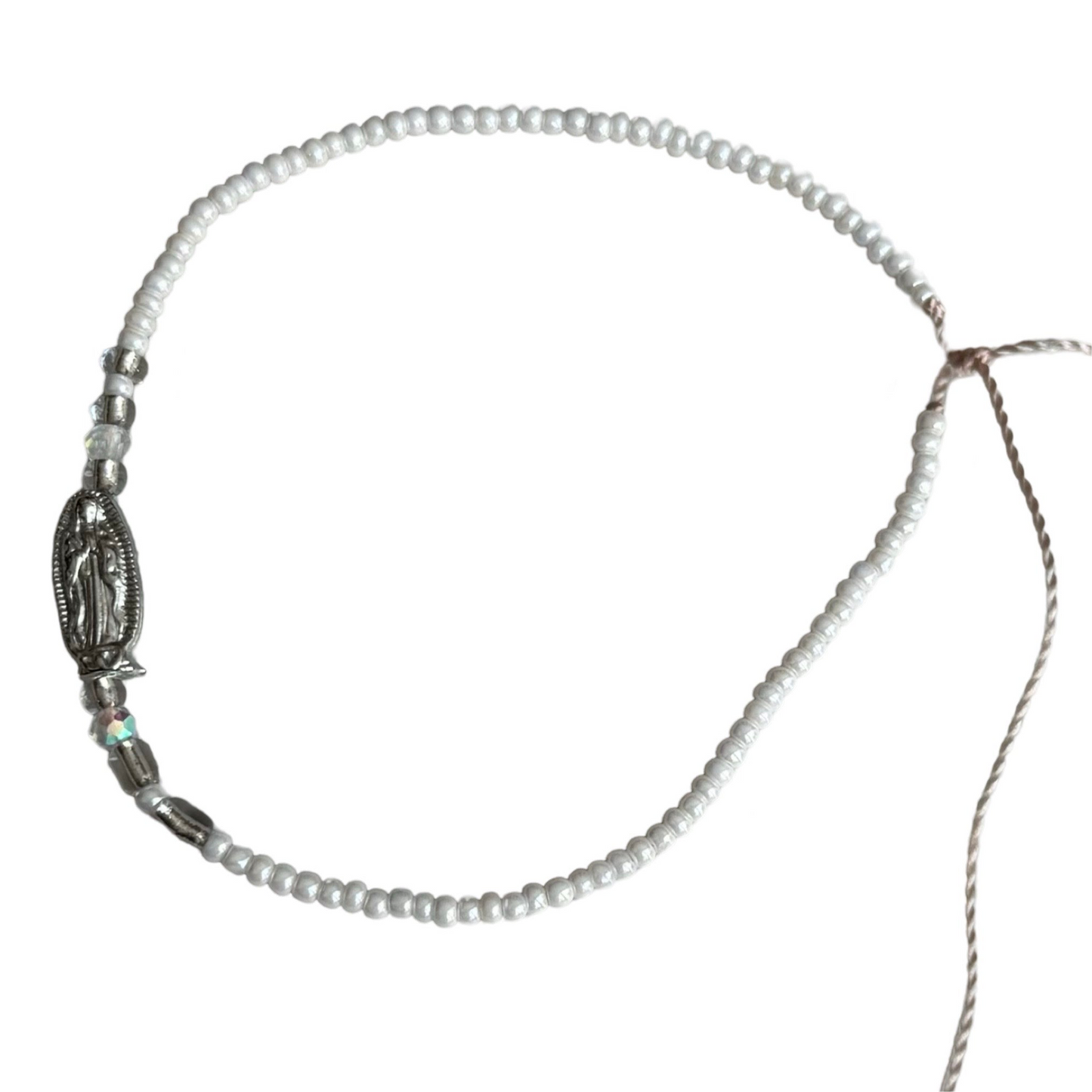 Mexican Bracelet of Assorted Colors with Our Lady of Guadalupe Medal