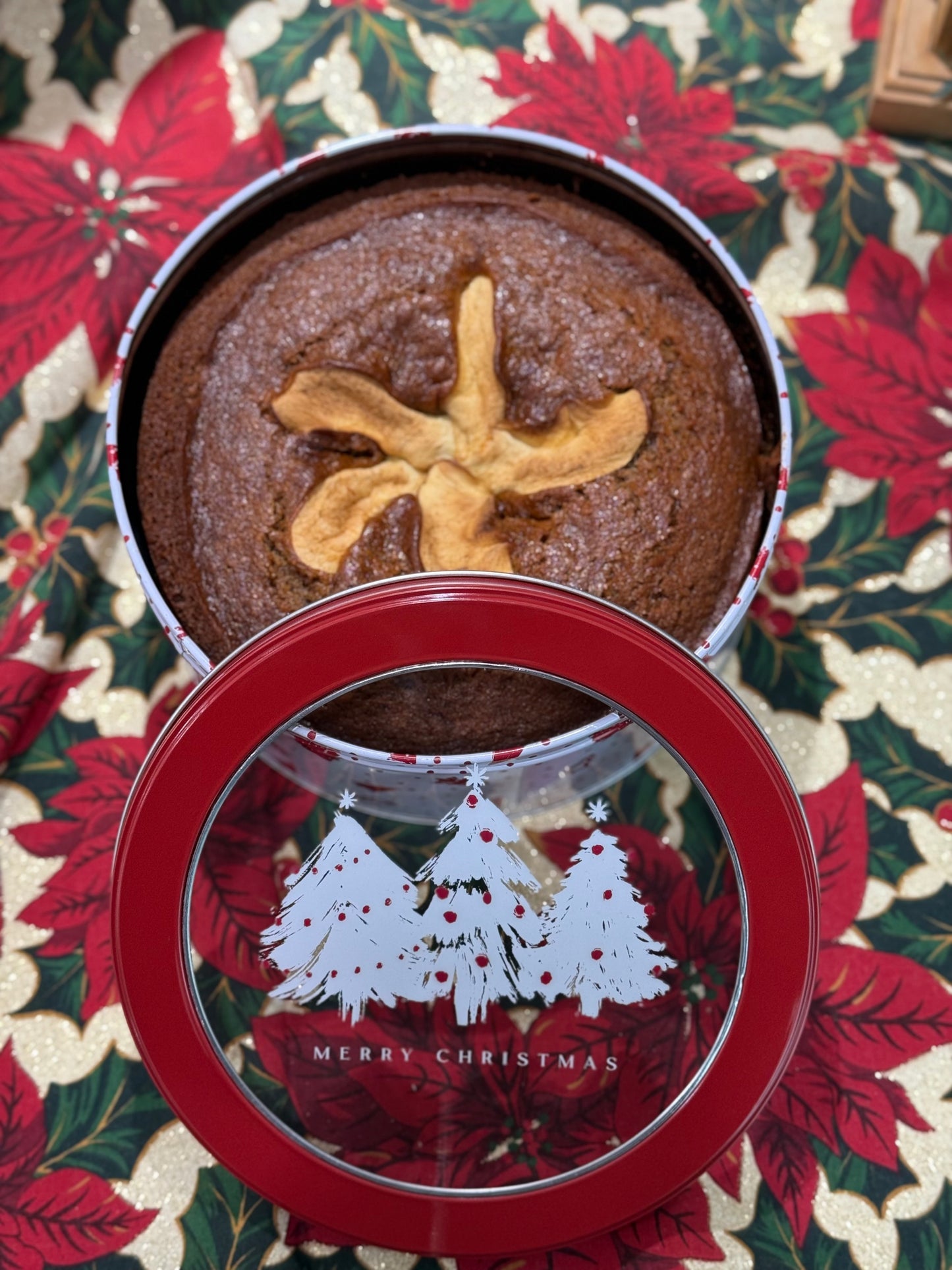 Christmas Breads - Red and White Christmas Tree Tin - SCTJM Nazareth Bakery