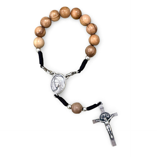 Natural Wood Queen of Peace Decade Rosary