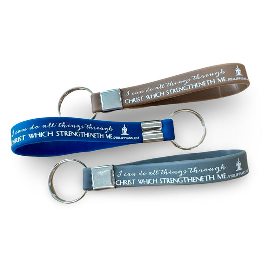 “I Can Do All Things through Christ” Silicone Bible Verse Keychain