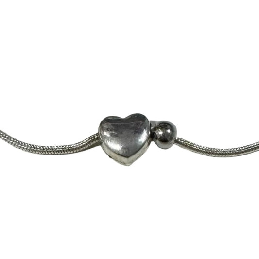 Silver Heart Bracelet and Necklace set