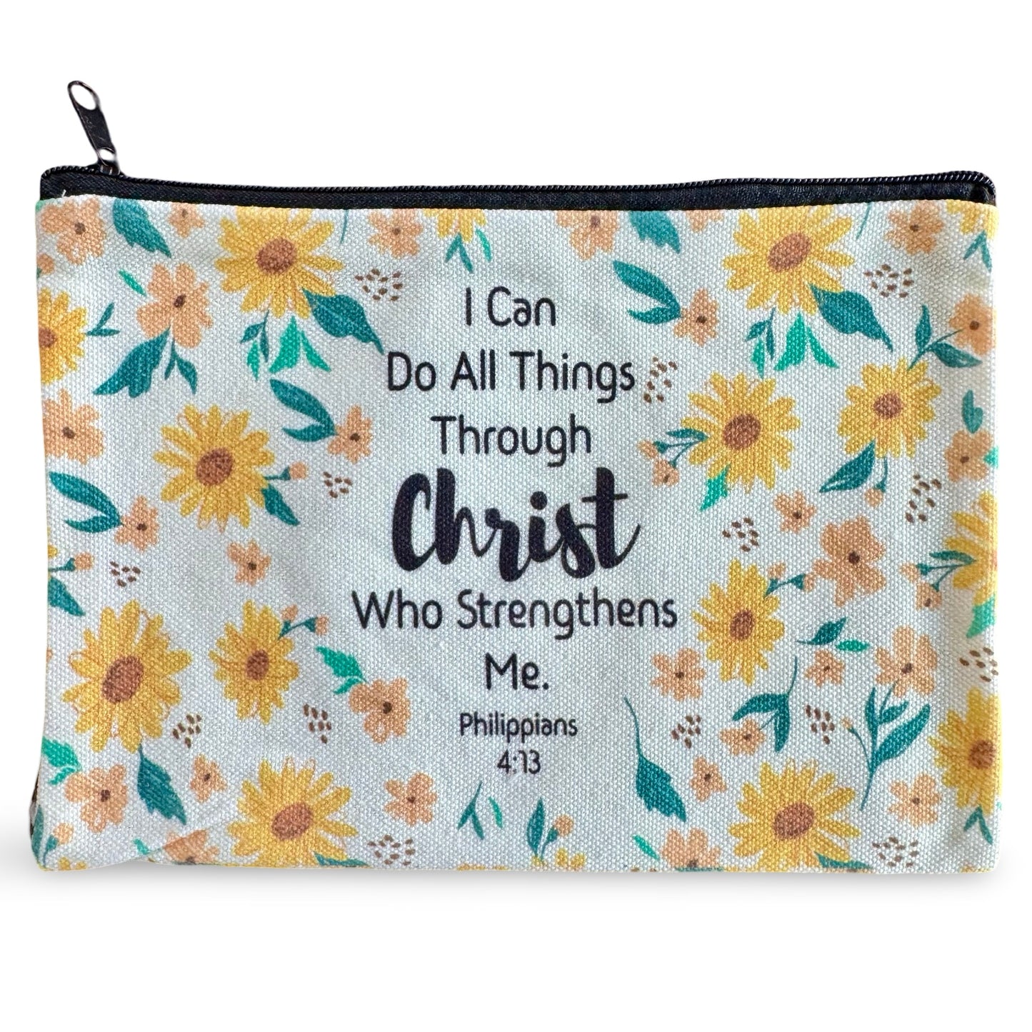 Colorful Bible Verse Zipper Pouches of Assorted Designs