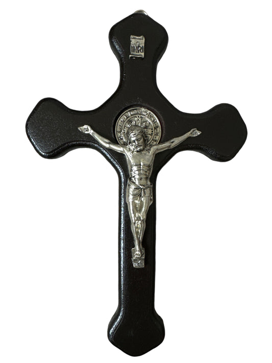 Wood Crafted Black St. Benedict Crucifix