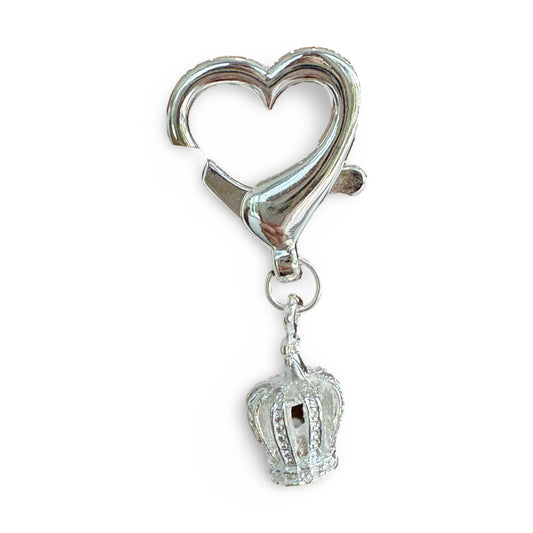 Heart-Shaped Zipper Clip with Crown of Our Lady of Fatima