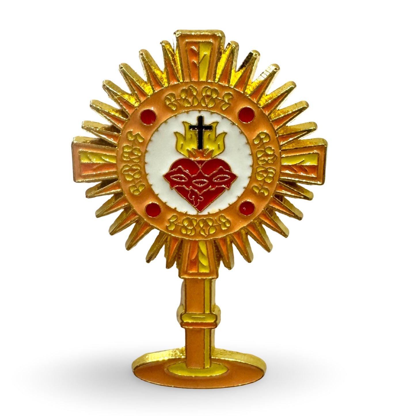 Large, Colored Eucharistic Monstrance Pin