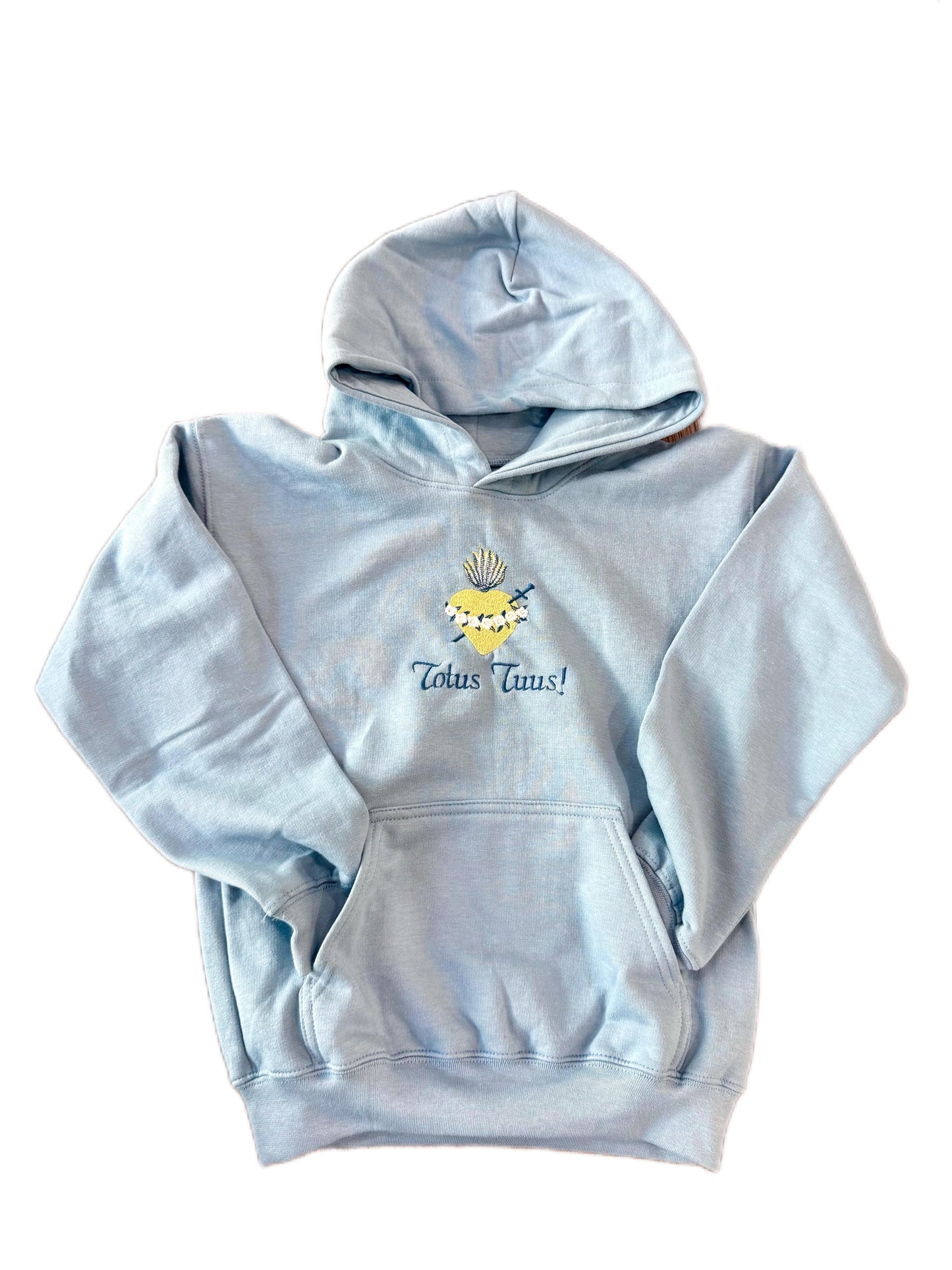 Totus Tuus "M" Embroidered Hoodies for Kids by SCTJM