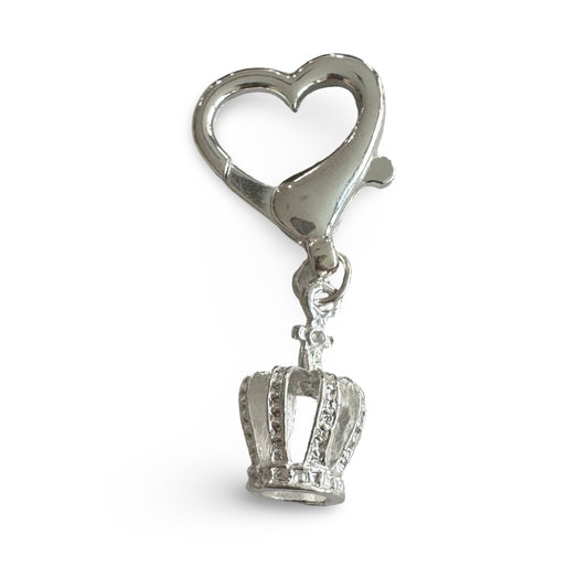Heart-Shaped Zipper Clip with Crown of Our Lady of Fatima