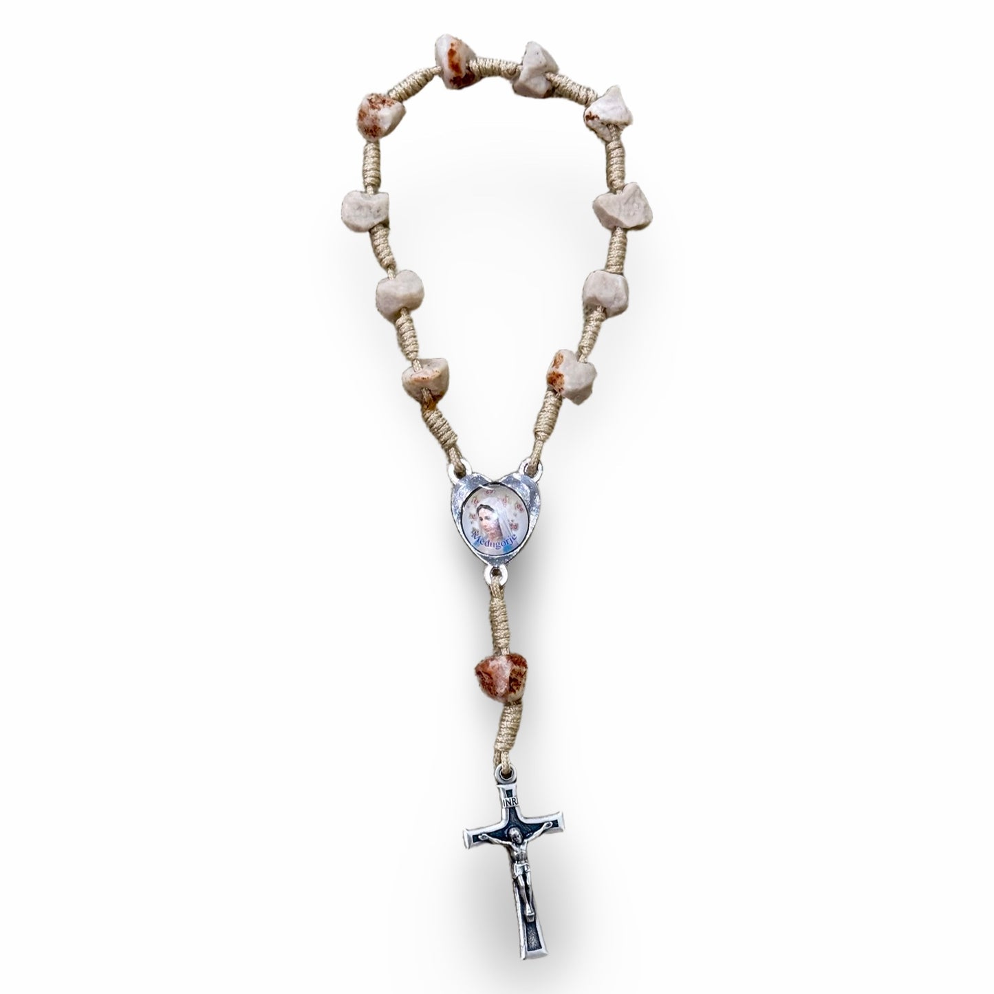 Apparition Hill Stone Decade Rosary with Cord