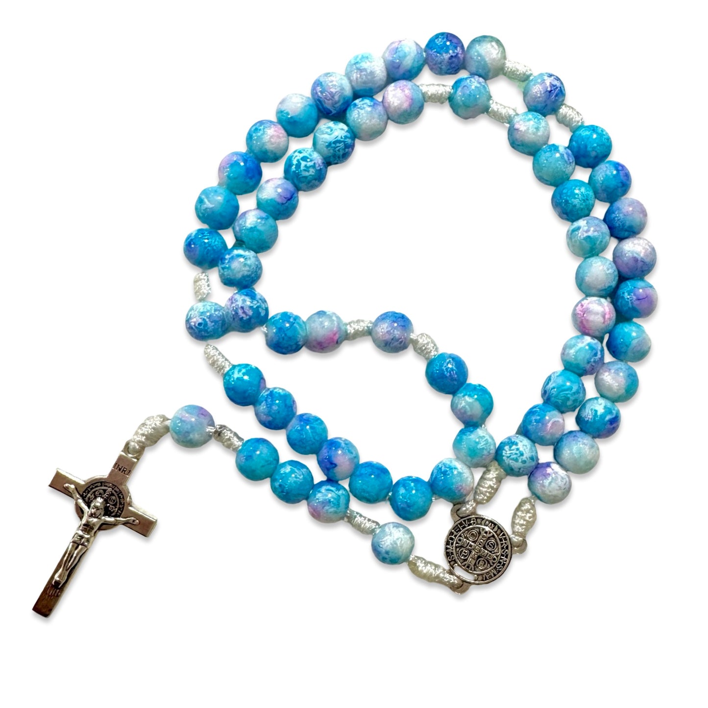Marble St. Benedict Rosary of Assorted Colors