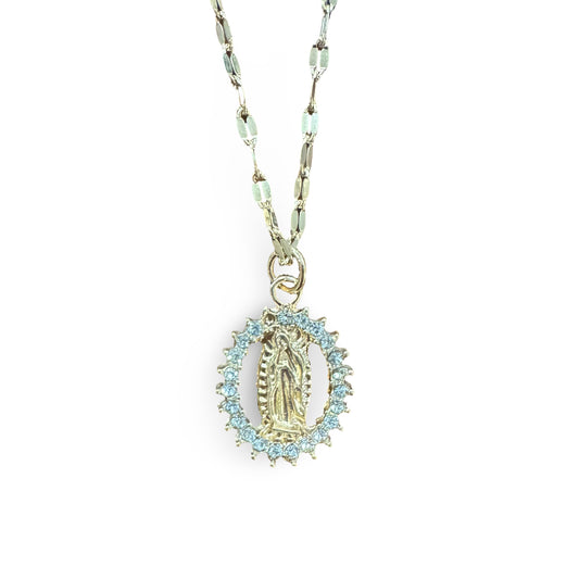 Embellished Our Lady of Guadalupe Necklace