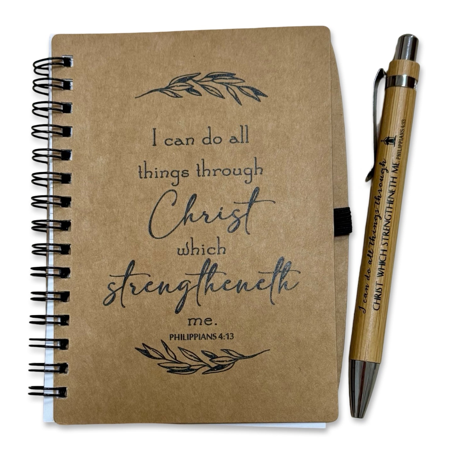Journal and Pen Set with Assorted Bible Passages