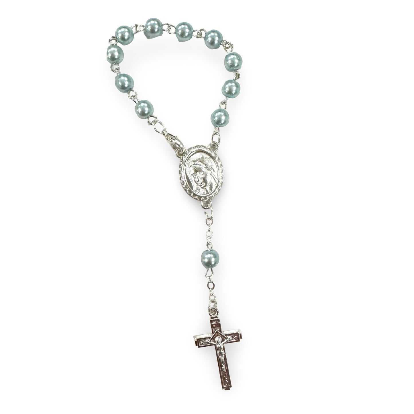 Queen of Peace Decade Rosary with Pearl Beads