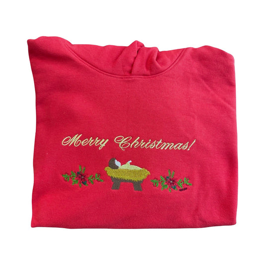 "Merry Christmas" Embroidered Hoodies for Kids by SCTJM