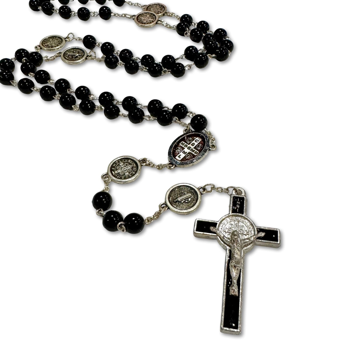 Large, Black St. Benedict Rosary