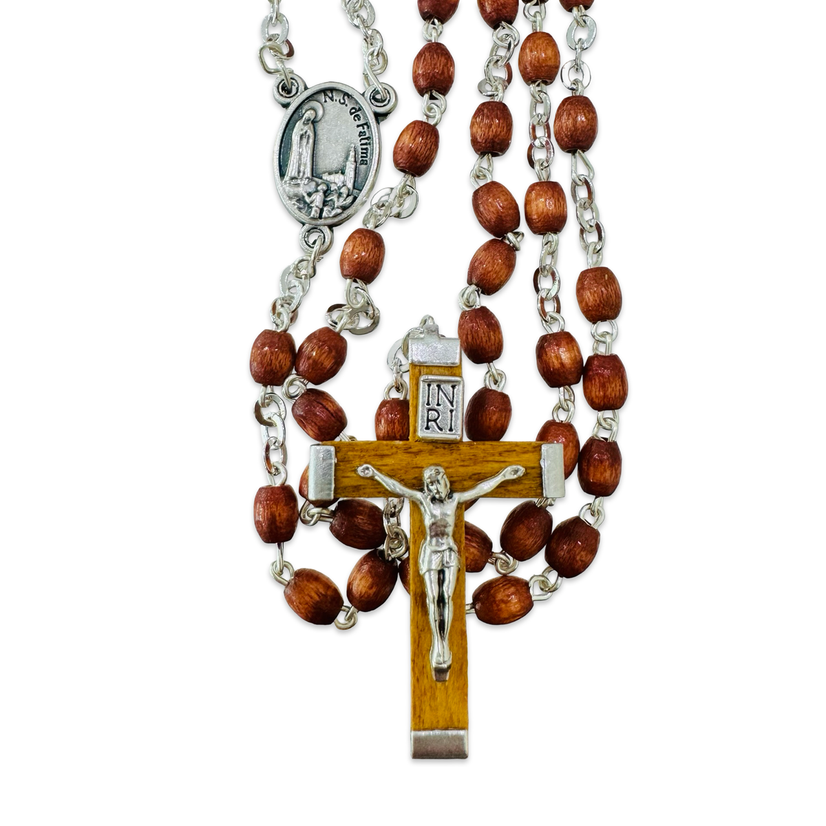Tiny Wooden Rosary With Fatima Soil