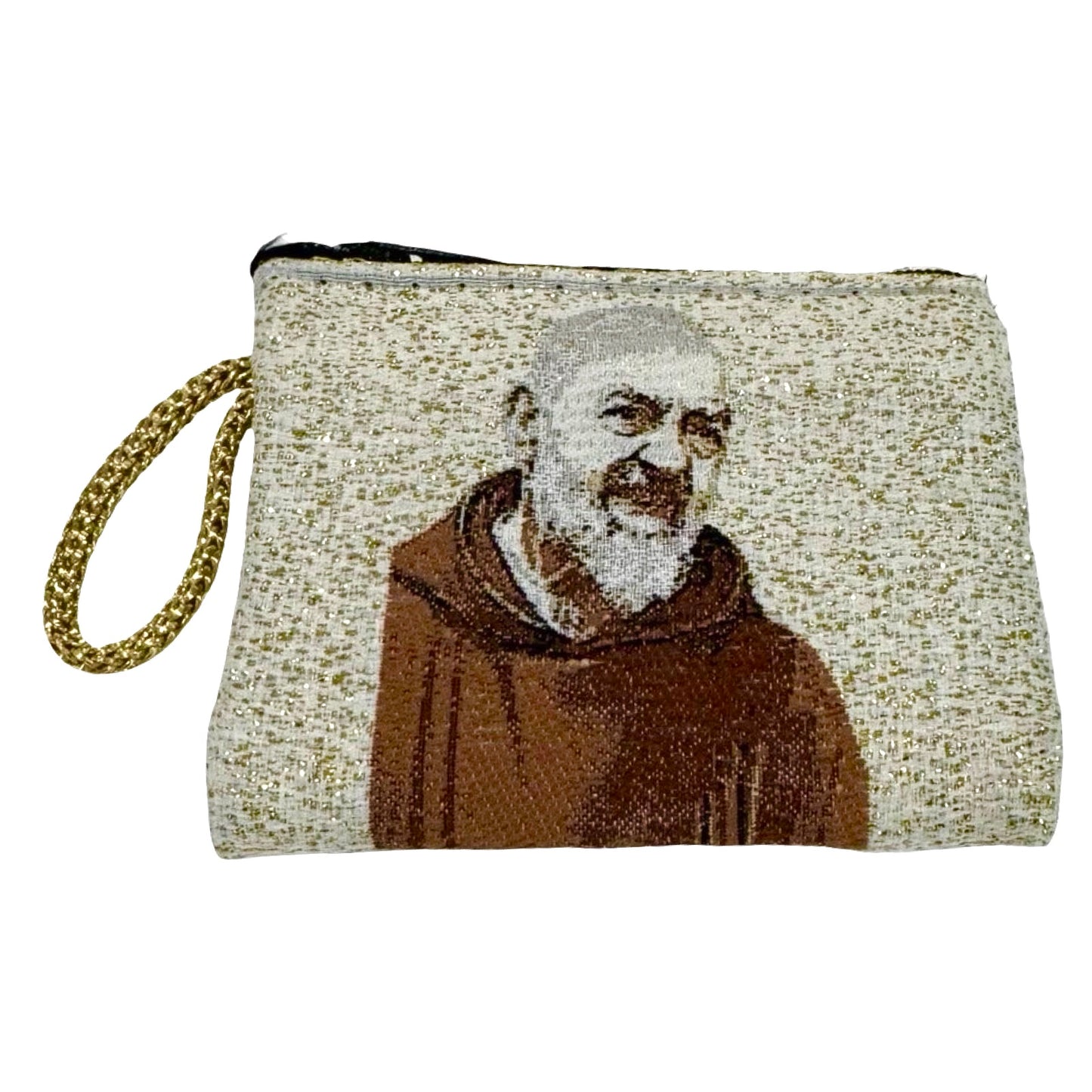 St. Padre Pio Rosary and Pouch Combo