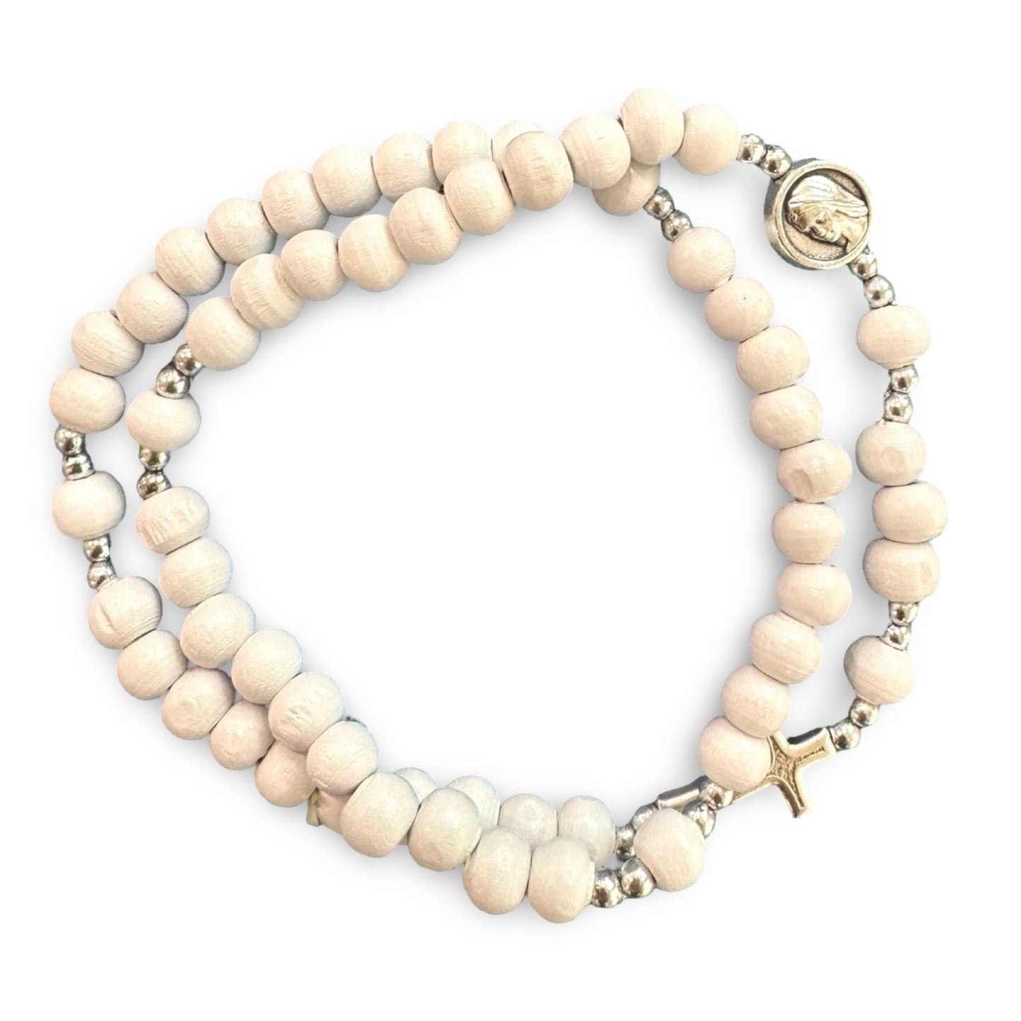 Wooden Wrap Rosary Bracelet of Assorted Colors