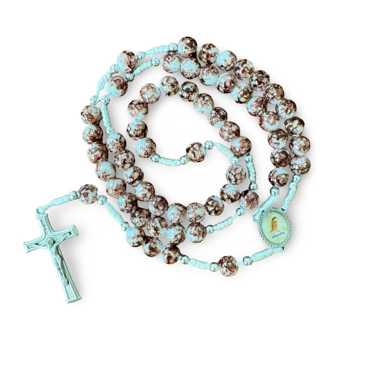 Marble Queen of Peace Rosary of Assorted Colors