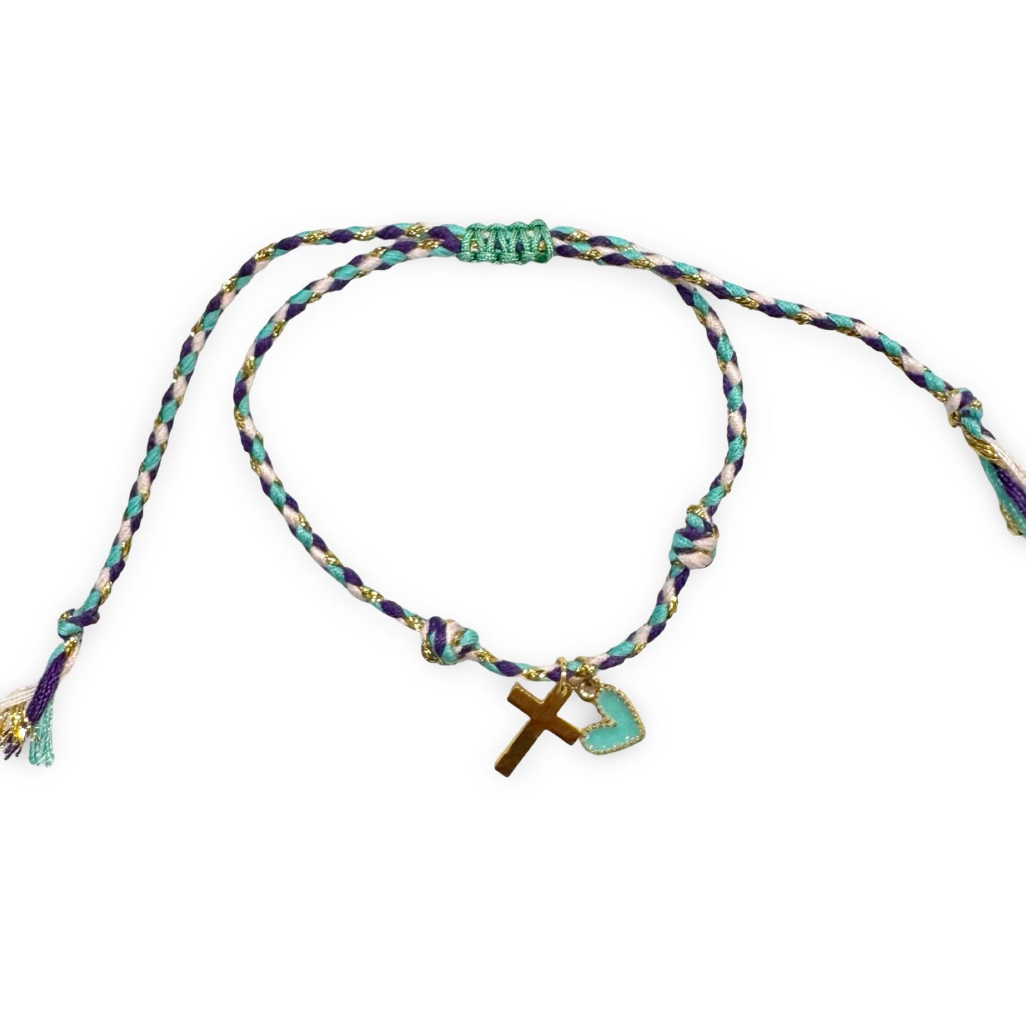 Colorful Braided Cord Adjustable Bracelet