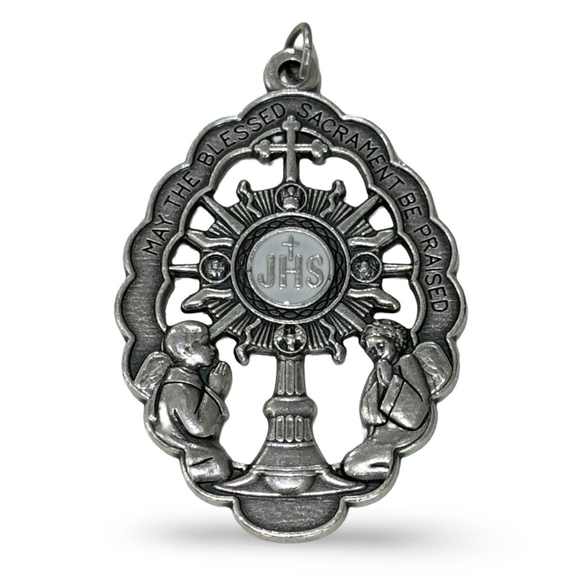 Blessed Sacrament Medallion with Monstrance & Angels