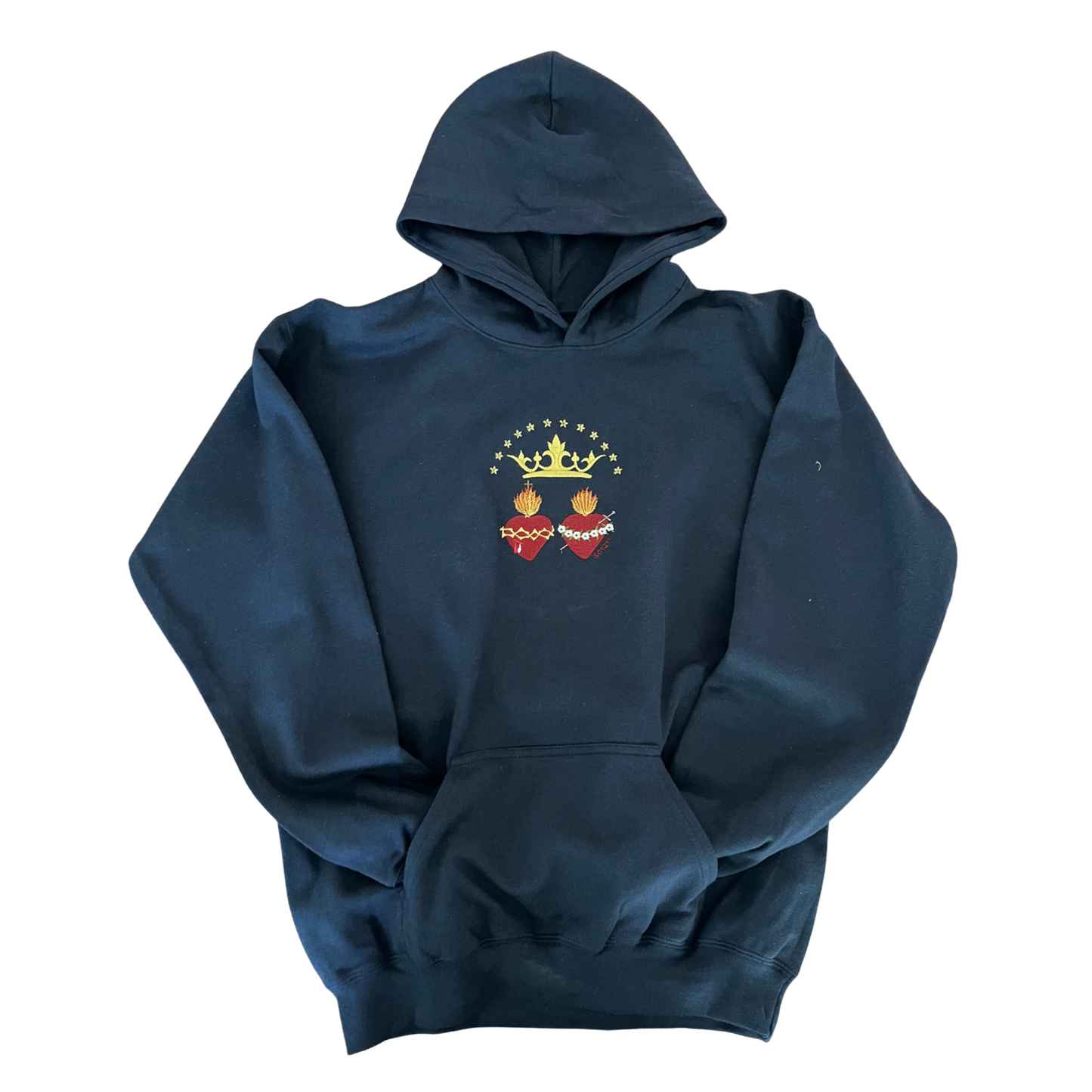 Two Hearts Embroidered Hoodies for Kids by SCTJM