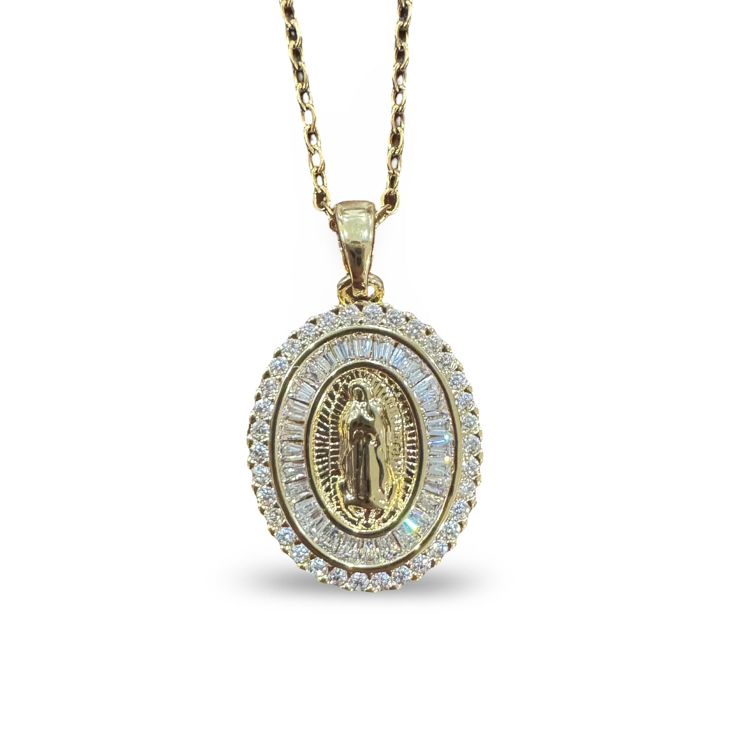 Our Lady of Guadalupe Rhinestone Necklace