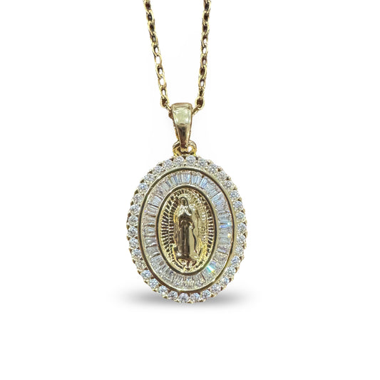 Our Lady of Guadalupe Rhinestone Necklace
