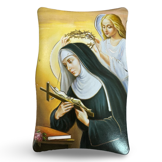 St. Rita Image with Curved Border