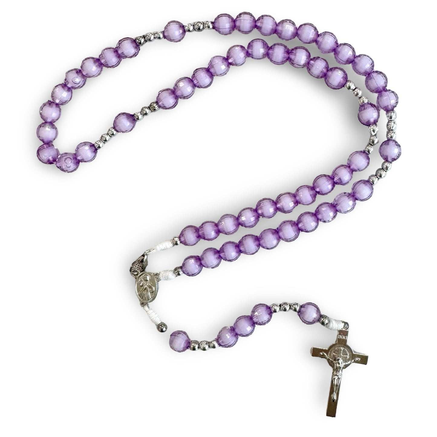 Faceted "Bead-in-Bead" Queen of Peace Rosary
