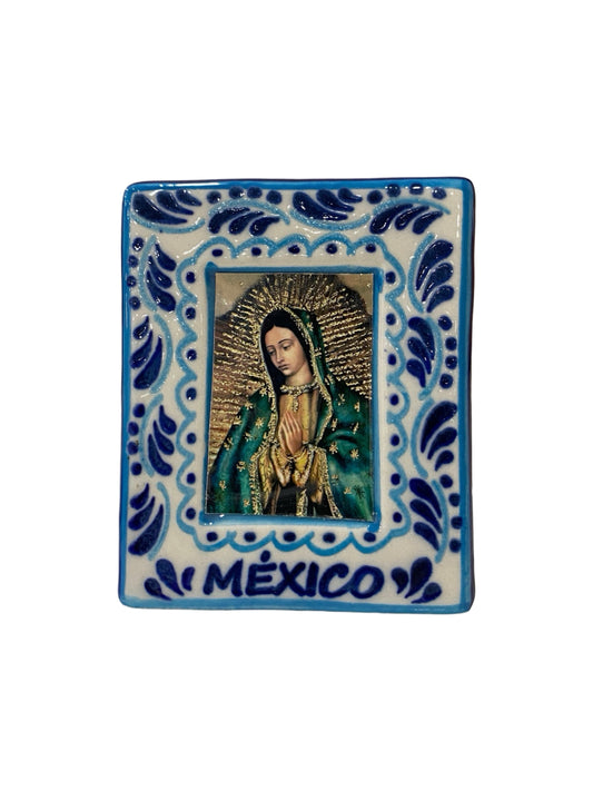Our Lady of Guadalupe Ceramic Painted Standing Image