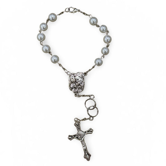 Pearl Wedding Decade with Holy Family Medal