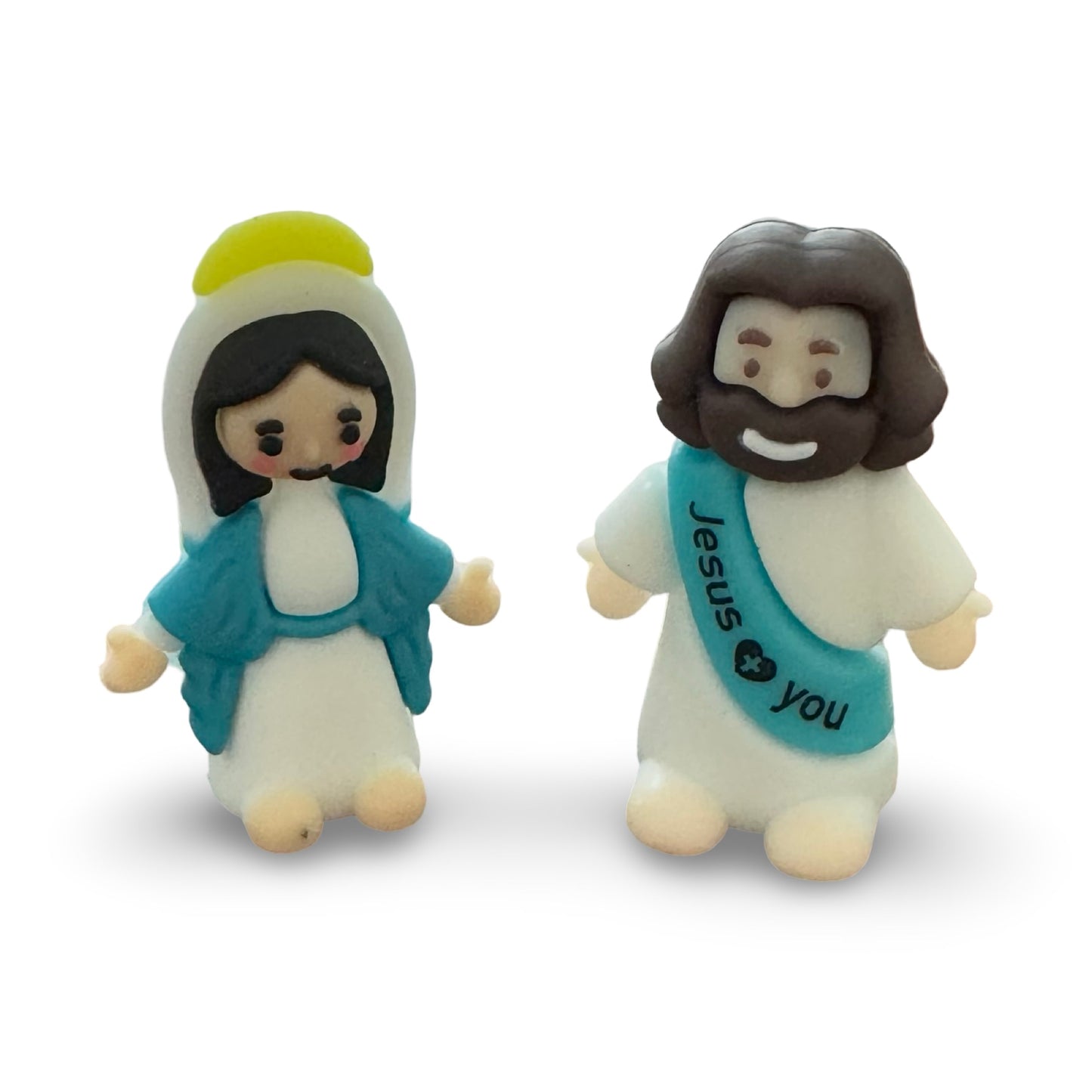 Tiny Jesus and Mary Figurines