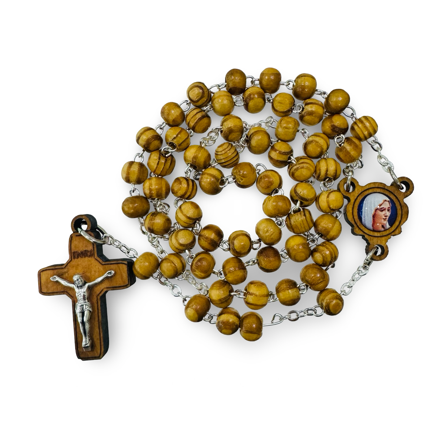 Wood and Chain Fatima Rosary