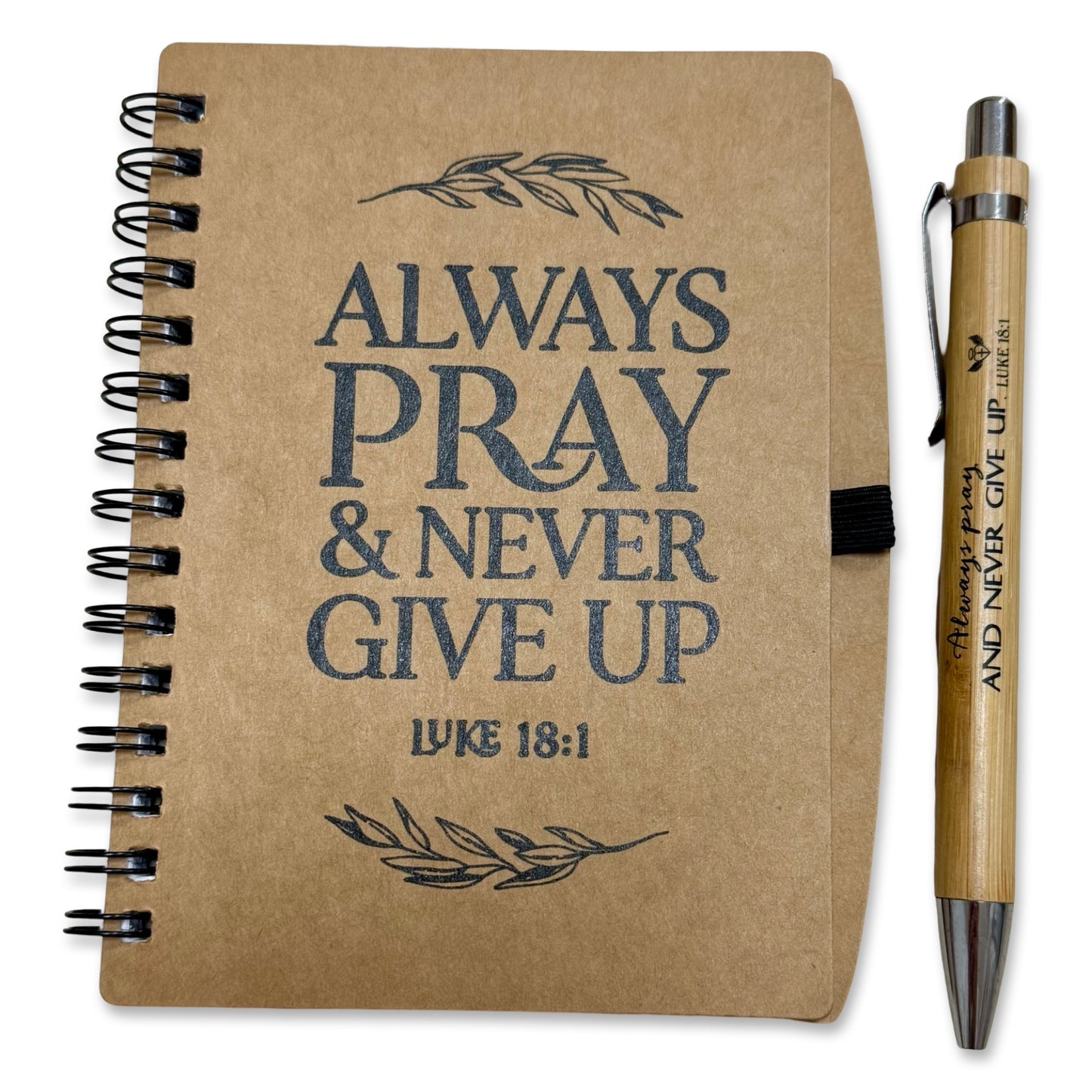 Journal and Pen Set with Assorted Bible Passages