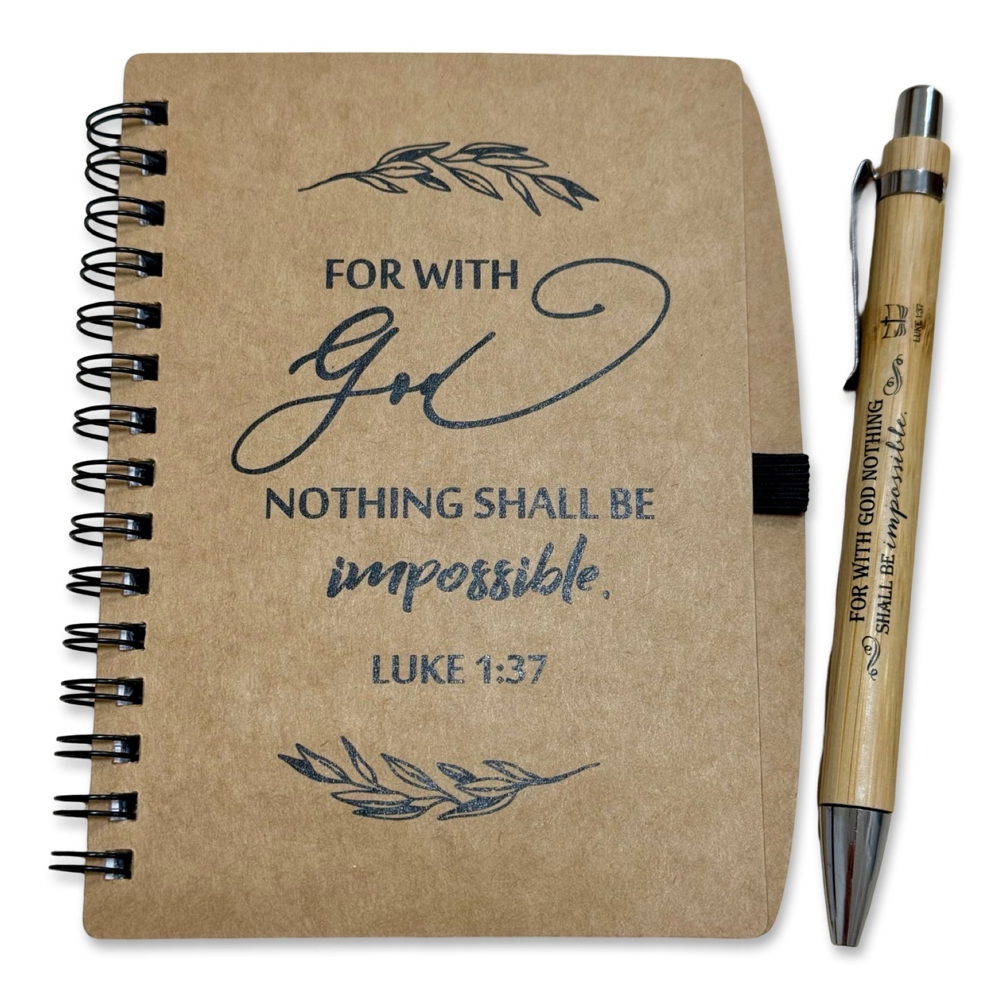 Journal and Pen Set with Assorted Bible Passages