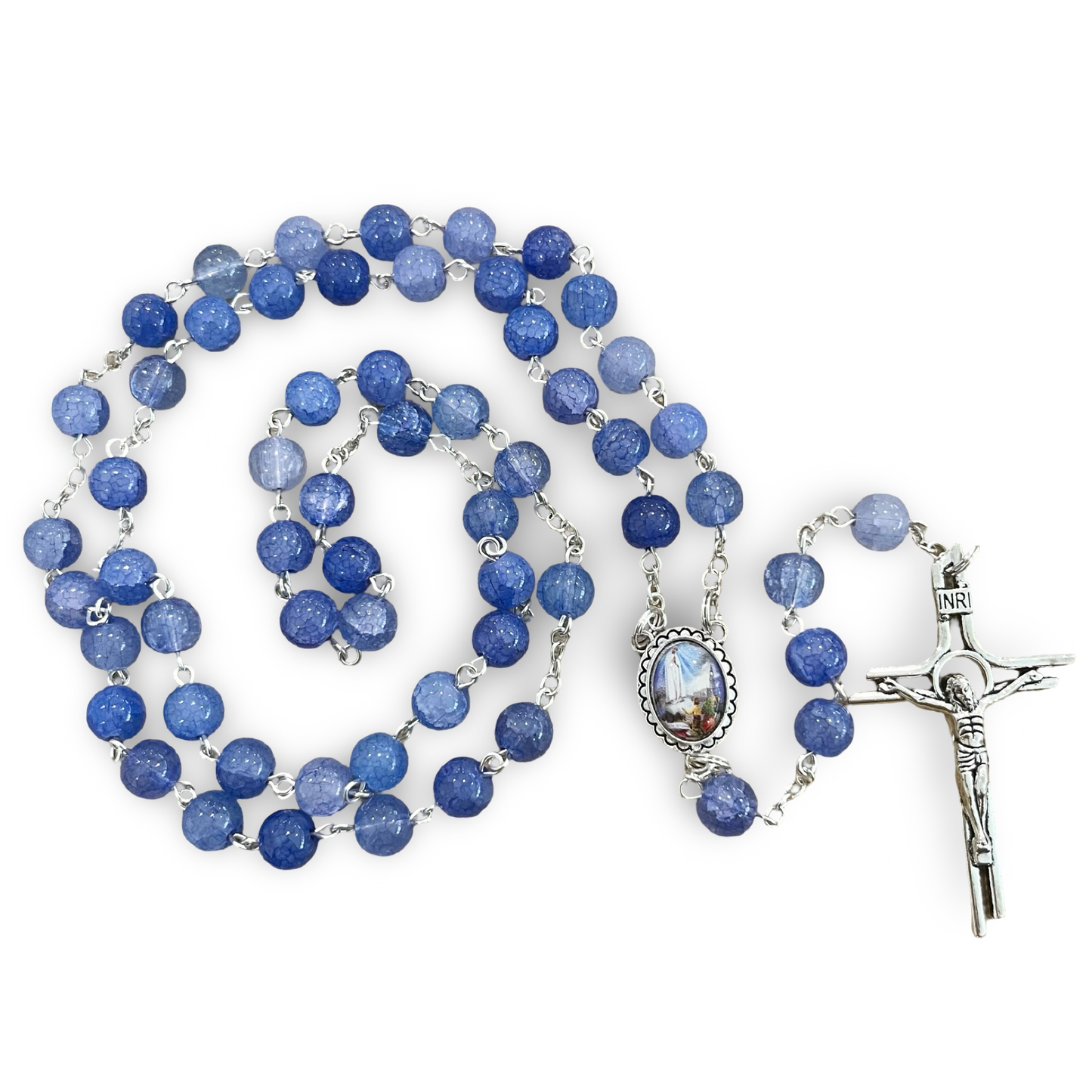 Large Marble Fatima Rosaries of Assorted Colors
