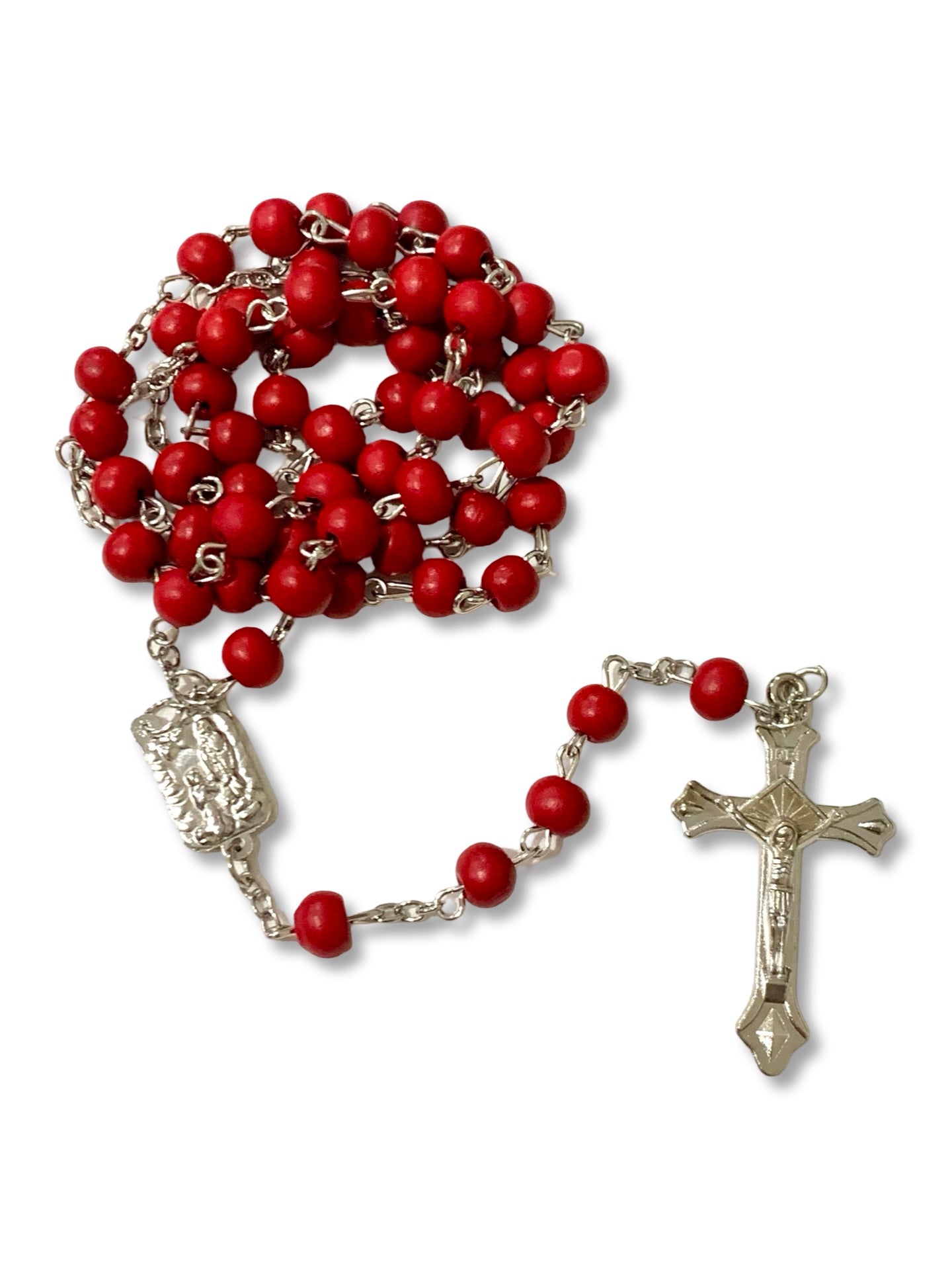 Rose Scented Lourdes Rosary in Case