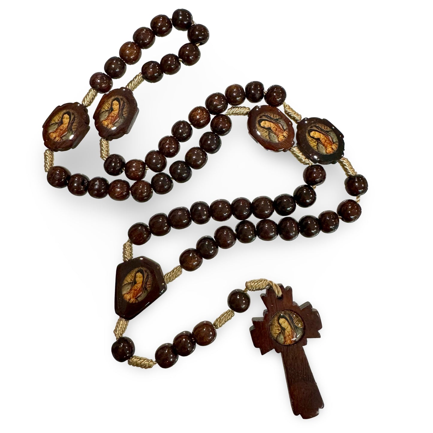 Wooden Our Lady of Guadalupe Rosary