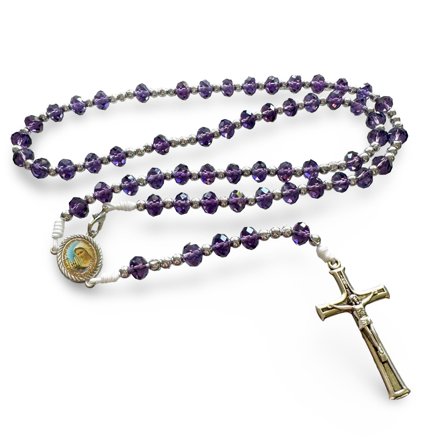Dark Purple Beaded Medjugorje Rosary